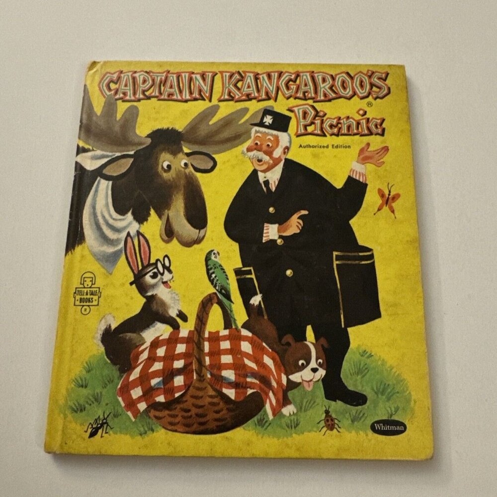 Captain Kangaroo's Picnic Whitman Tell-A-Tale 1959 Vintage Book E2